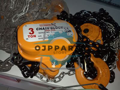 CHAIN BLOK ATAU TACKLE  KAPASITAS 3 TON SEWA PERSHIFT - GTORENT.ID  UNIT ALAT YANG MAU DIRENTAL SEWA BELI GENSET FORKLIFT ALAT PROYEK ALAT BERAT SUKU CADANG YANG DICARI DI GORONTALO